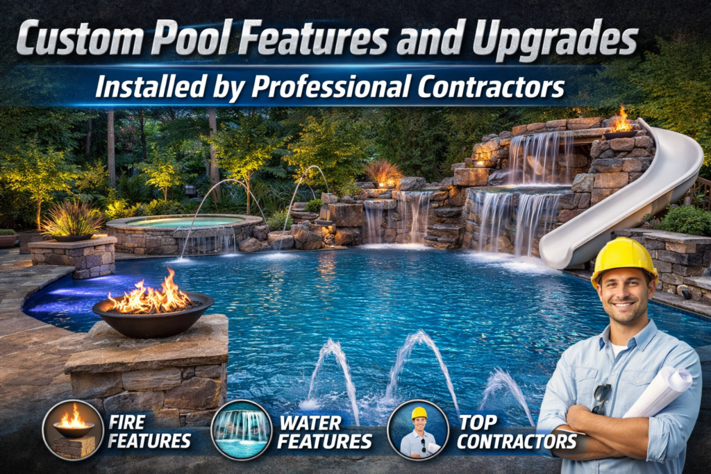 Custom Pool Features and Upgrades Installed by Professional Contractors